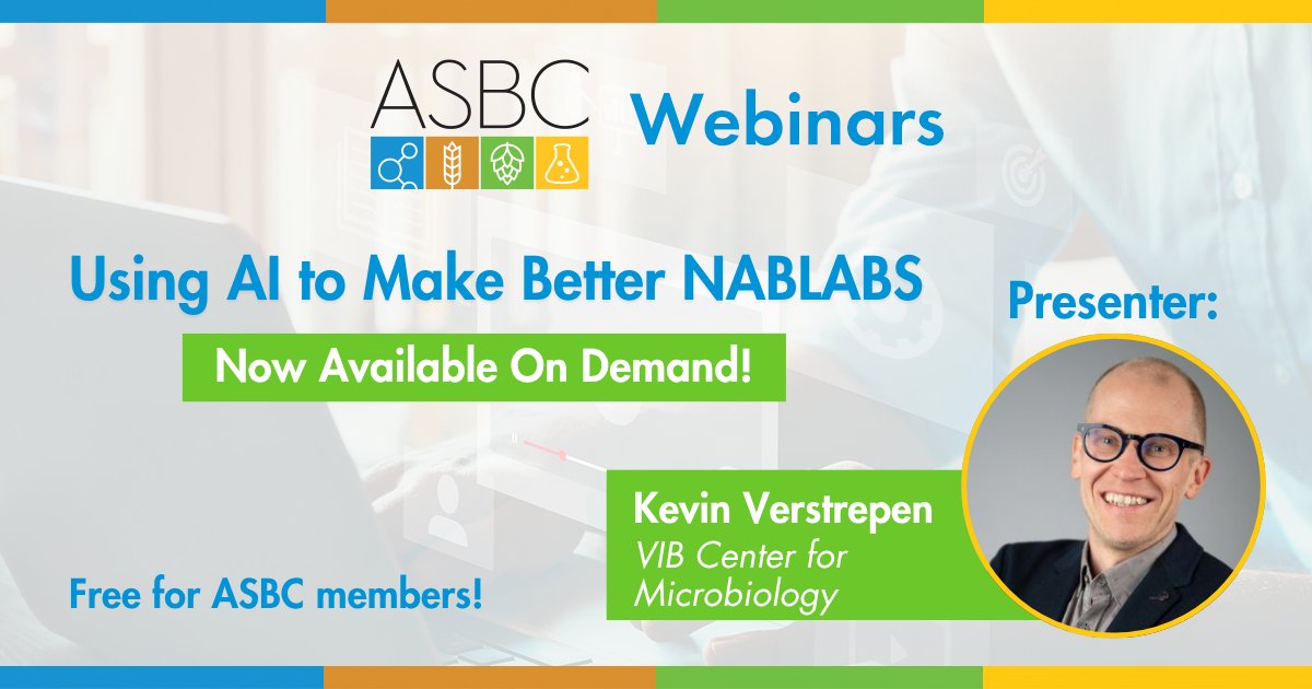 BrewingChemists's tweet image. Missed the live session? Our webinar with Kevin Verstrepen on using AI to predict aroma and enhance NABLABs is now available on demand.
 
Watch it now on your schedule: bit.ly/4b1VLP6

#brewingscience #NABLAB #webinar
