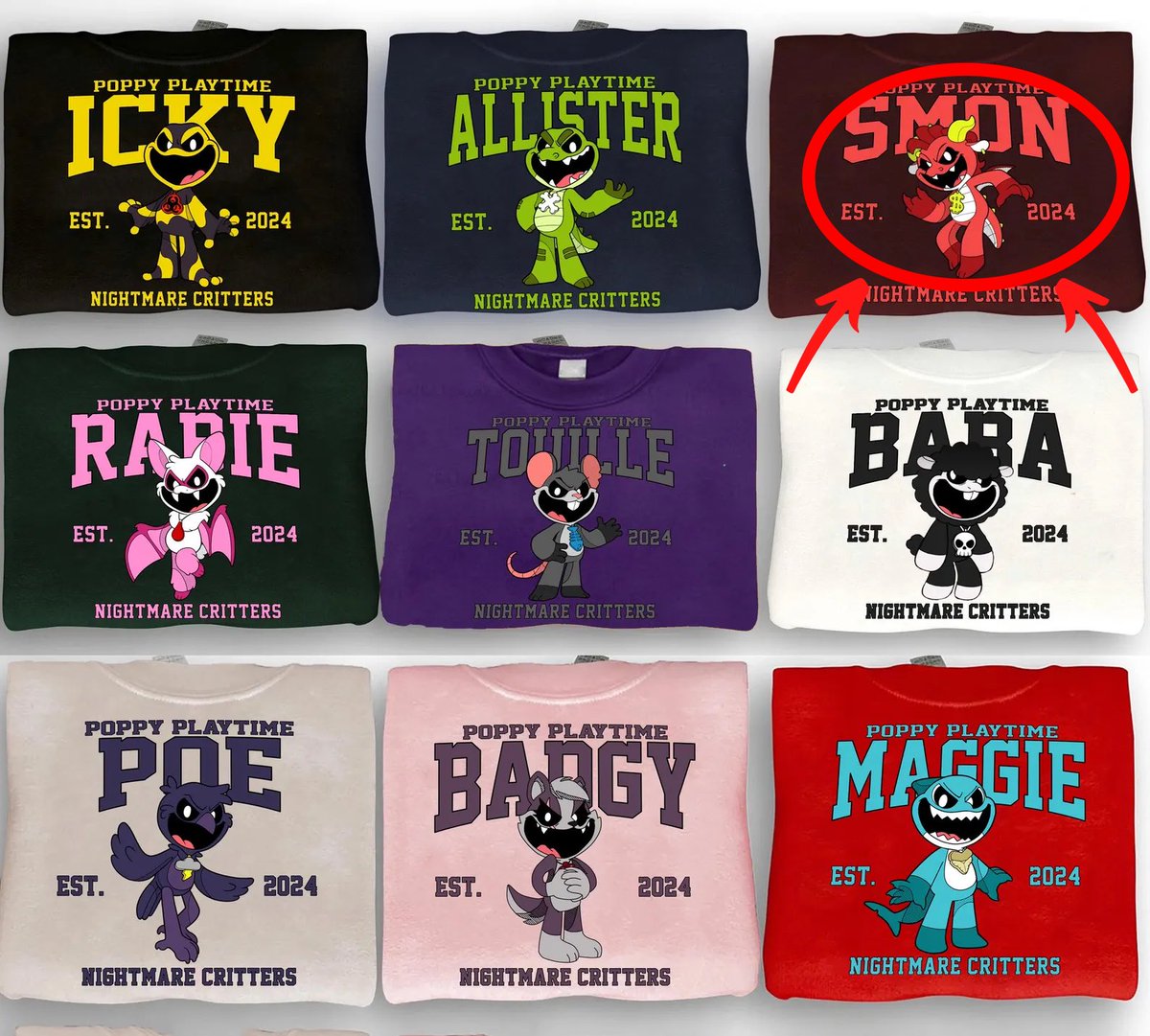 _OfficialPaws_'s tweet image. Who invited them to their crew??😭

(Found this on Etsy!)

#SmilingCritters #NightmareCritters #fy #fyp #fypage #foryou #foryoupage #foryourpage #fypシ゚