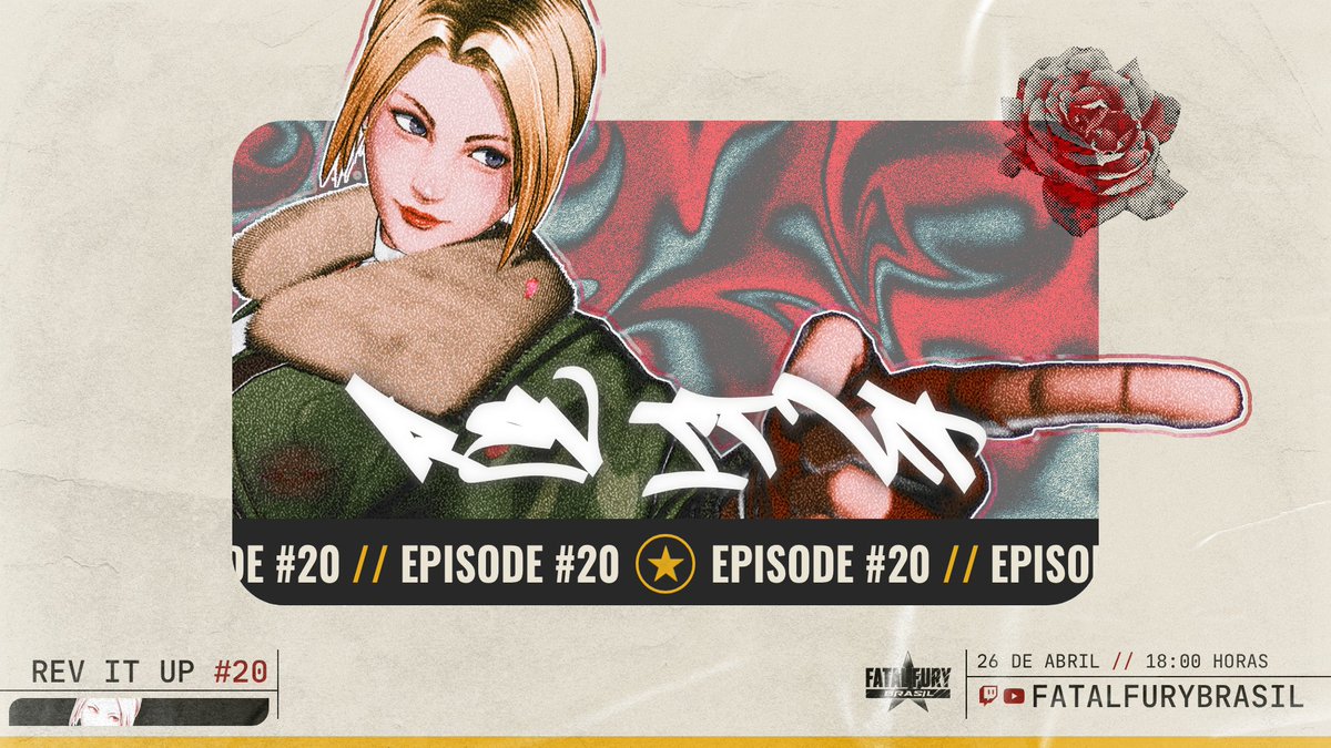 Para comemorar o aniversário de 1 ano de #COTW, teremos o REV IT UP #20 está semana!!

Com o jogo em seu melhor estado quero ver os players mostrando tudo que aprenderam até hoje 🥋🔥

Inscrições: tinyurl.com/mdrp6fnj
Stream: youtube.com/@FATALFURYBRAS…