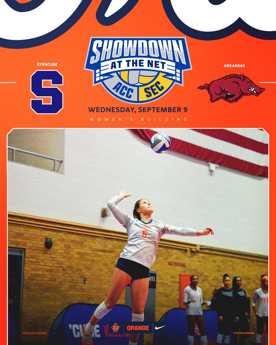 CuseVB's tweet photo. The 2026 Showdown at the Net is coming to 'Cuse ‼️

Read more: https://t.co/u8vcRcUSXT https://t.co/skta6n9xNZ