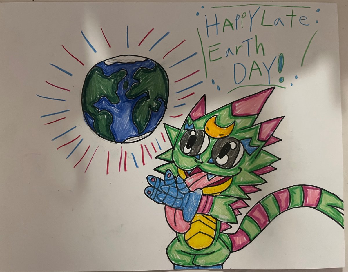 Gekkomon wishes you a Happy late Earth day. #Digimon #Gekkomon #Digimonart #Digimonfanart #Digimonartwork #Animeart #Animeartwork #Fanart