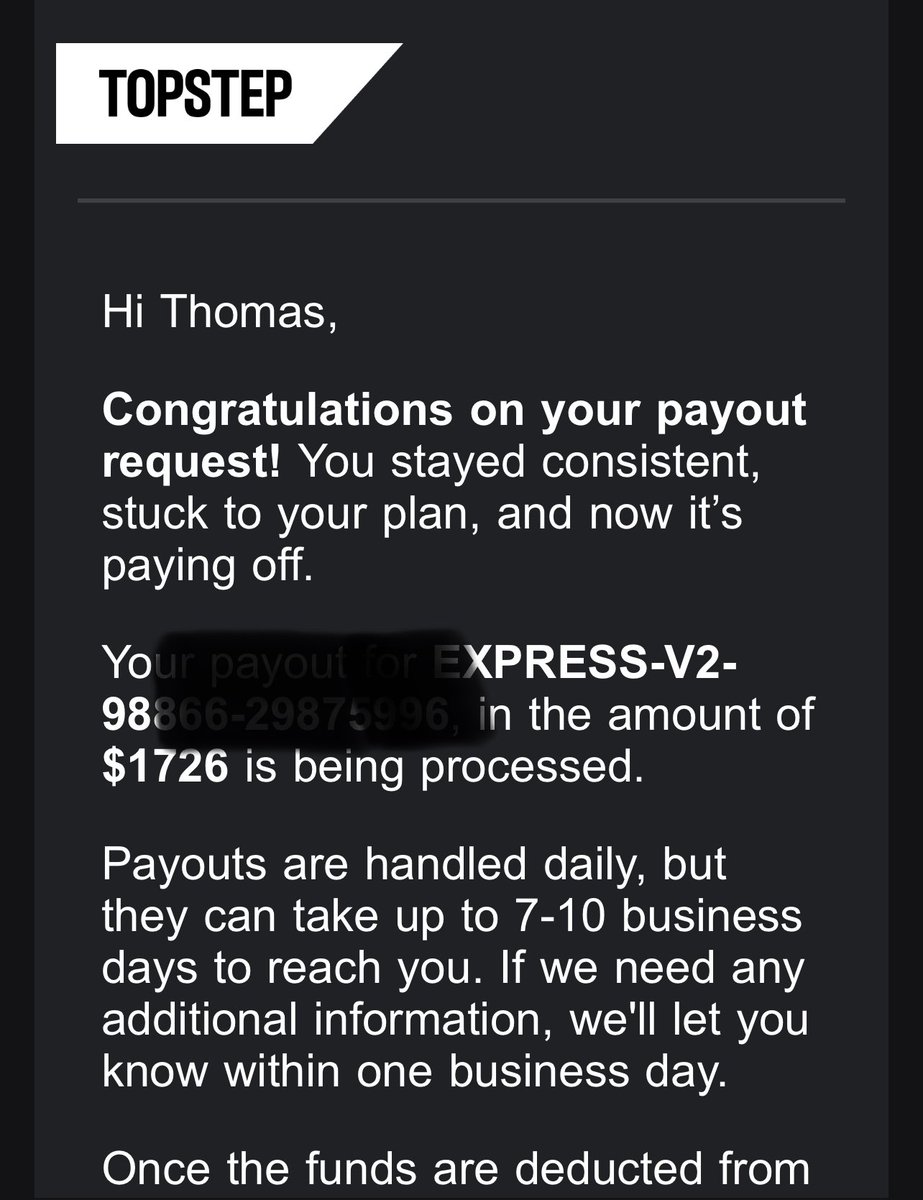 thomas_canepa's tweet photo. @CoachDBA Dakota thank you again for all the insight and inspiration. The team at @Topstep has shown me the way. 30 Green Day’s in a row  and took my 6th payout today https://t.co/KqxXIWjMf6