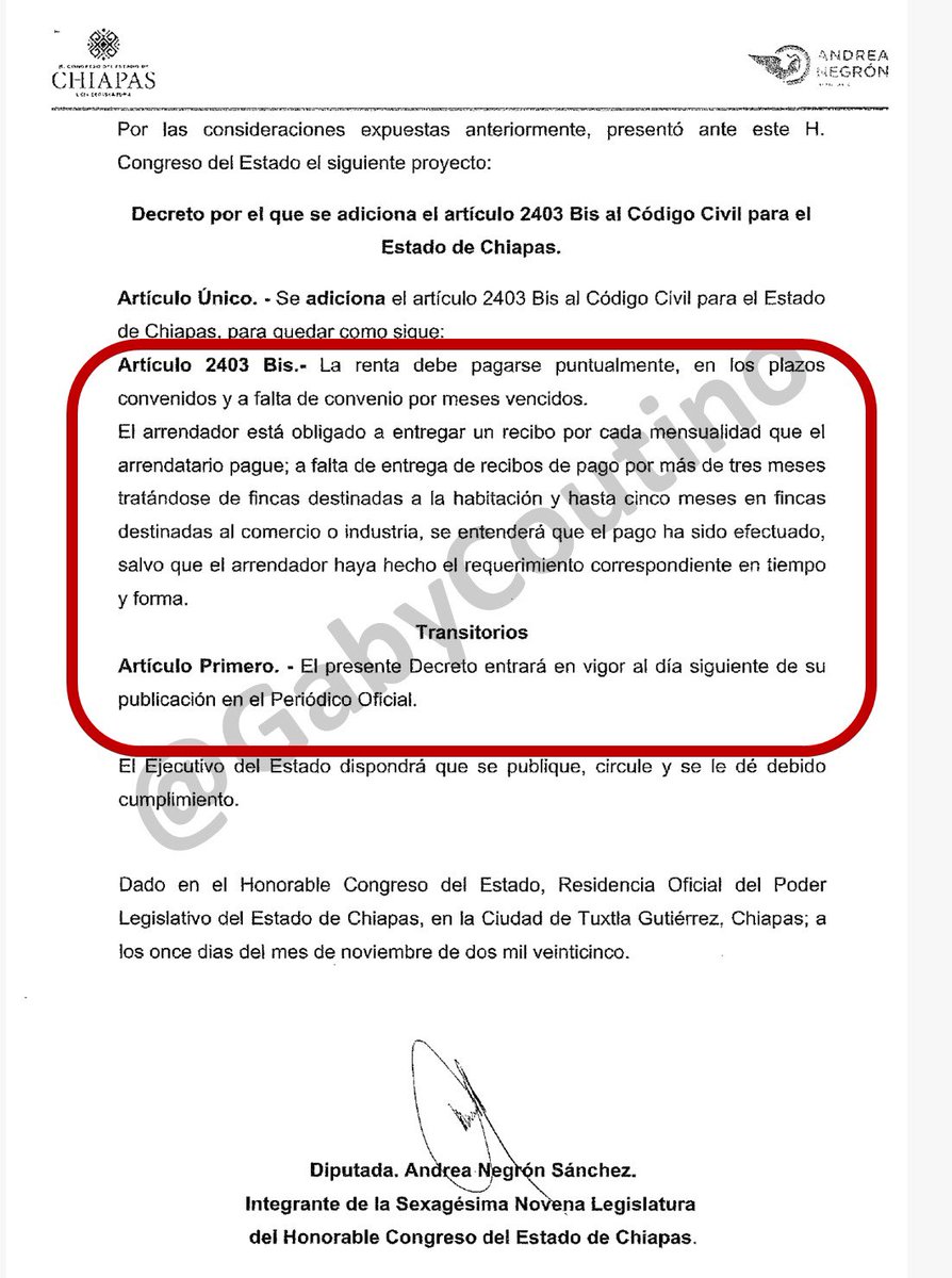 GabyCoutino's tweet photo. 2) Vea de lo que se trata: Si el dueño del inmueble no entrega recibos de pago, por más de 3 meses tratándose de una #Vivienda o 5 meses si es #LocalComercial, la nueva ley presumirá que el pago ya se realizó. El propósito es evitar los desalojos injustificados y también los cobros indebidos