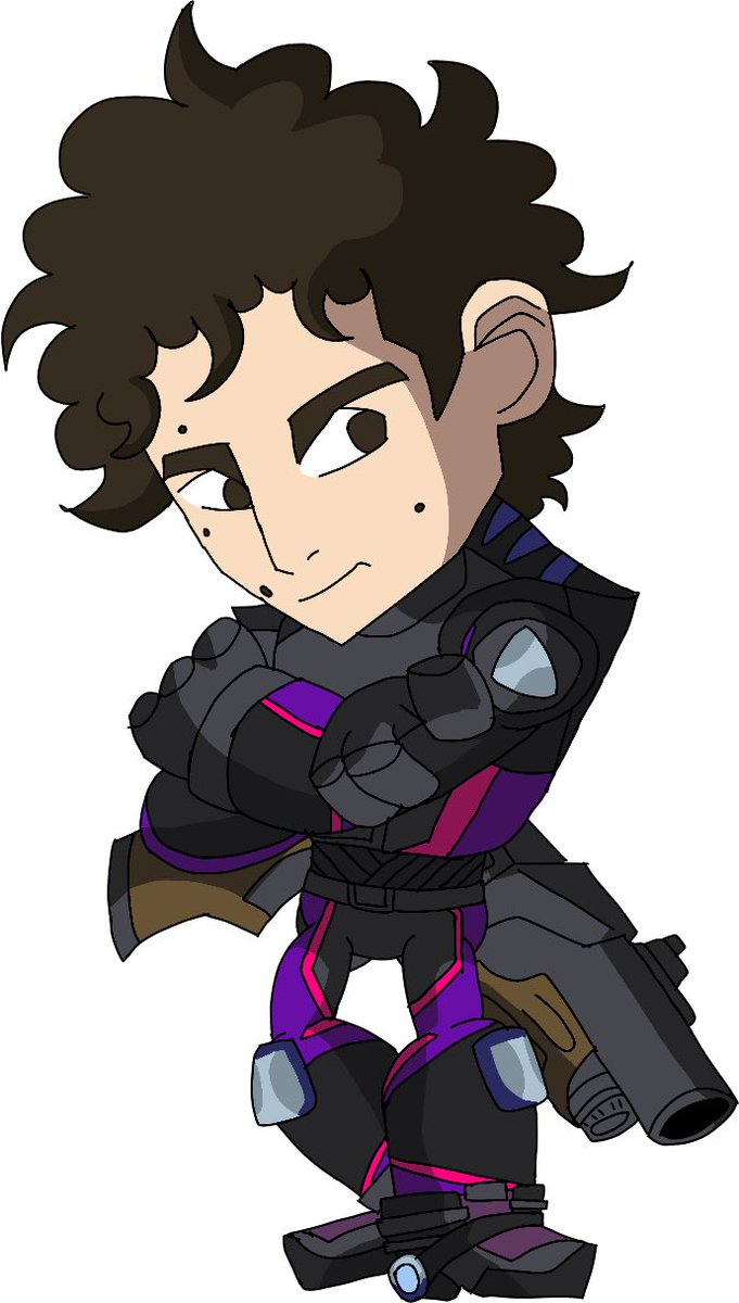 Xx_ShinSekai_xX's tweet photo. I redesigned my old @looterzx design for my Brawlhalla x PWR crossover event and changed the legend he is a crossover for. ⚡️

Originally, he was a crossover skin for Vivi, but now he is a crossover skin for Lucien.

(His gun has also been changed to a pump shotgun) https://t.co/sd7xaiiADR