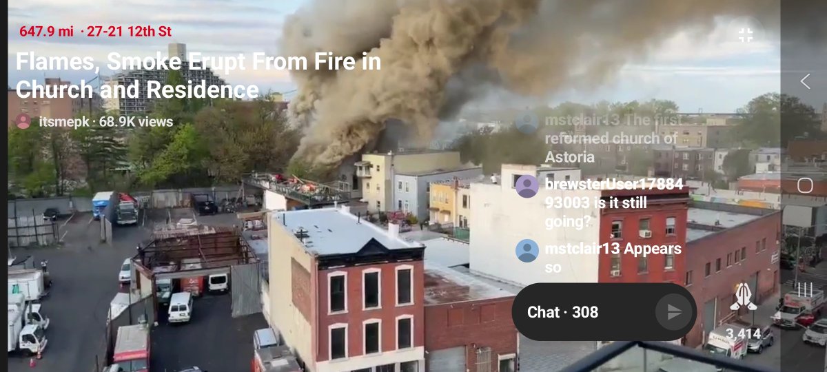 EmergencyStream's tweet image. 🚨 🔥 #BREAKING | NY | Queens | 5-alarm church fire | #Watch: go.citizen.com/ulzFJpRkA2b