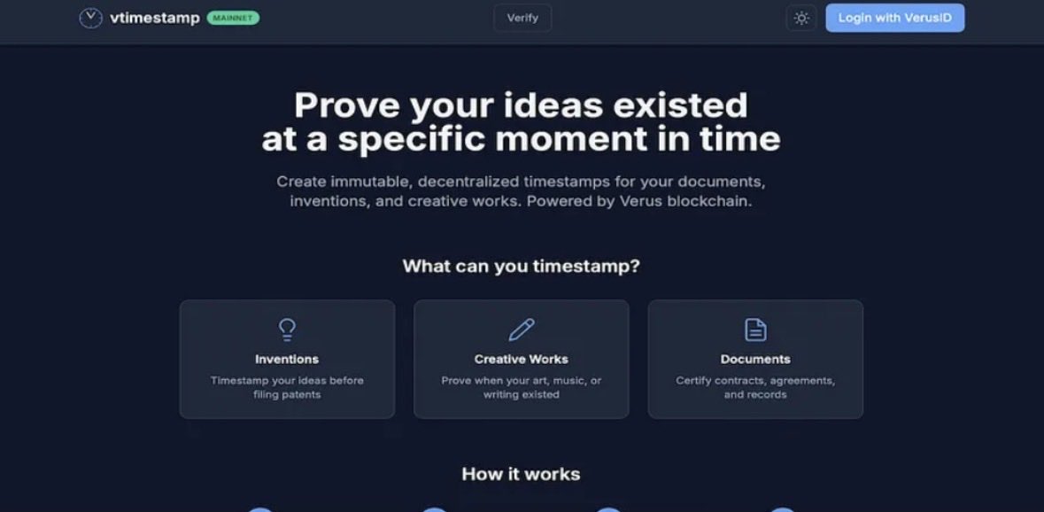 DCAL4X's tweet photo. Introducing vtimestamp.

Prove your ideas existed at a specific moment in time

Create immutable, decentralized timestamps for your documents, inventions, and creative works. Powered by Verus blockchain.

Created by Ejuliano from the Verus community.  

$VRSC https://t.co/CW6T3RZL1J