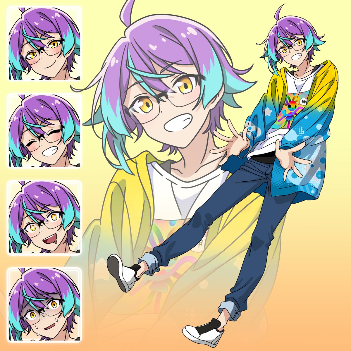 ◤￣￣￣￣￣￣￣￣￣￣￣￣￣
　　　　カミヤ タカキ
　　　　　神谷 尭基
＿＿＿＿＿＿＿＿＿＿＿＿＿◢

立ち絵 さりあ様（<a href="/saria_lemo_e/">さりあ（新規ご依頼受付停止中）</a> ）

立ち絵新しく作成していただきました！✨
たくさん要望に応えていただいて感謝‼️
めちゃくちゃ可愛い🥰
相方とのディスプレイもあって！！！
ほんと神✨