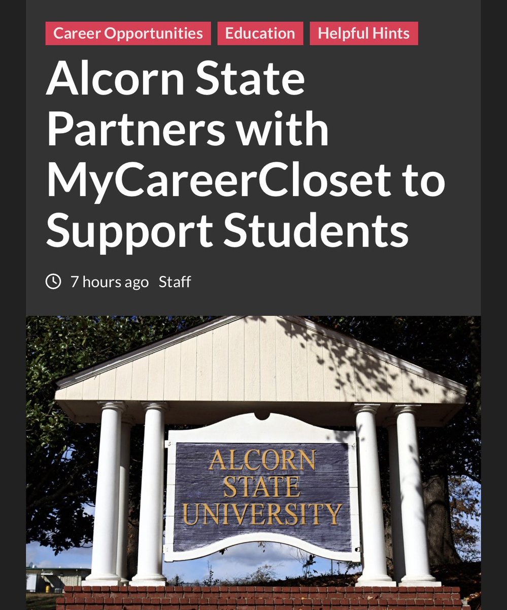 TheHBCUAdvocate's tweet image. The full story is available on TheHBCUAdvocate.com
#hbcu #alcornstateuniversity #workforcedevelopment #internships #careerdevelopment