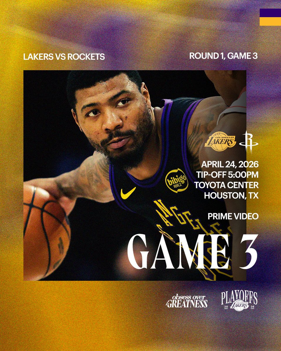 Bring all the energy — Game Three is here.

🕔: 5:00 PM
📺: <a href="/PrimeVideo/">Prime Video</a>
📻: ESPN LA 710/980 KFWB