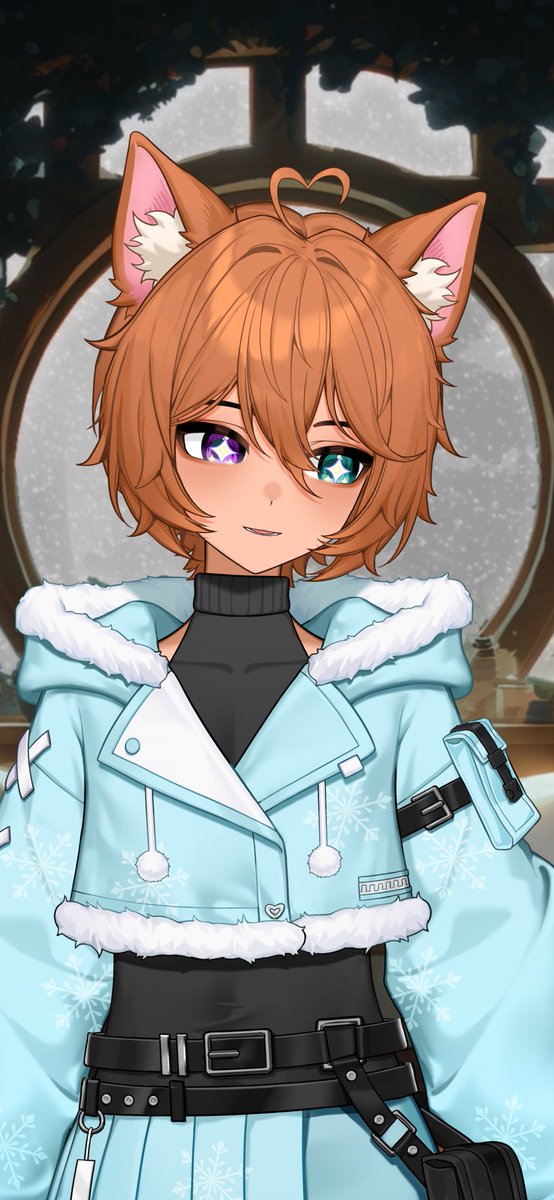 RevelFrostVT's tweet photo. don’t technically need a fireplace. still sitting next to one. snowcat perk, the cold doesn’t get to me, but warm is warm and i’m not above it 
🩵❄️
#femboy #newvtuber #vtuber https://t.co/xoHsby5mDe