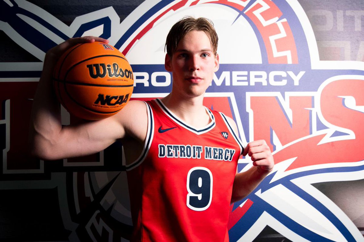 CGLSports's tweet photo. CGL Agency x Entirely Media

6’7 sharpshooter Elias Palsson (40% 3PT) is headed to Detroit Mercy 🔴⚔️

Elite scorer + high IQ + downhill ability joins a program on the rise under Coach Montgomery 📈

Big addition. Big trajectory 

#TransferPortal  #EntirelyMedia #DetroitMercy https://t.co/6nb0DS9Kzo