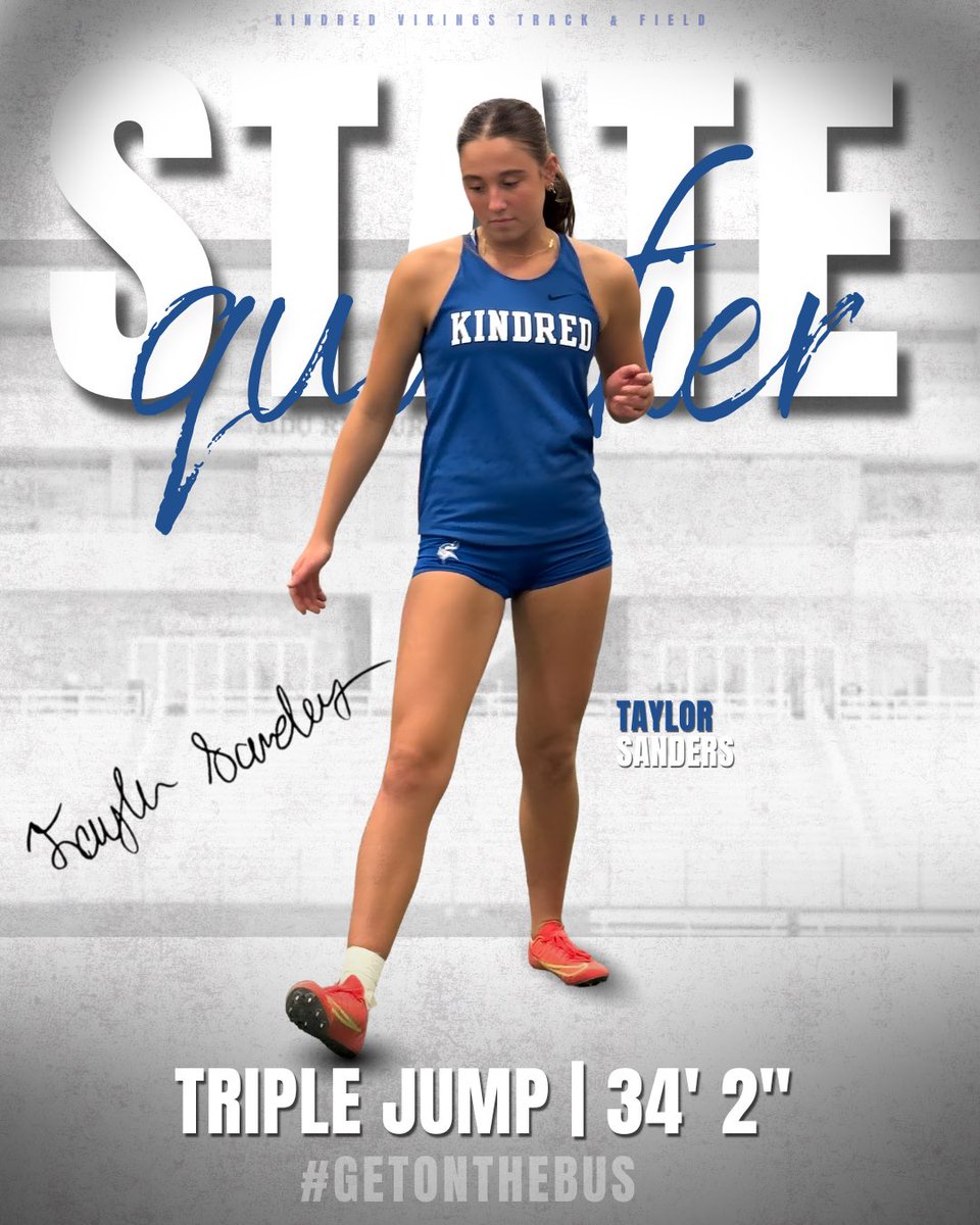 khstrackfield1's tweet image. 💥STATE QUALIFIER💥

Taylor is on the bus! She jumped a season-best 34’ 2” and took 5th place in a very competitive meet. Keep it going Taylor! 👏🏻👏🏻

🏆 Triple Jump
🏅 Taylor Sanders
📏 34’ 2”

#getonthebus