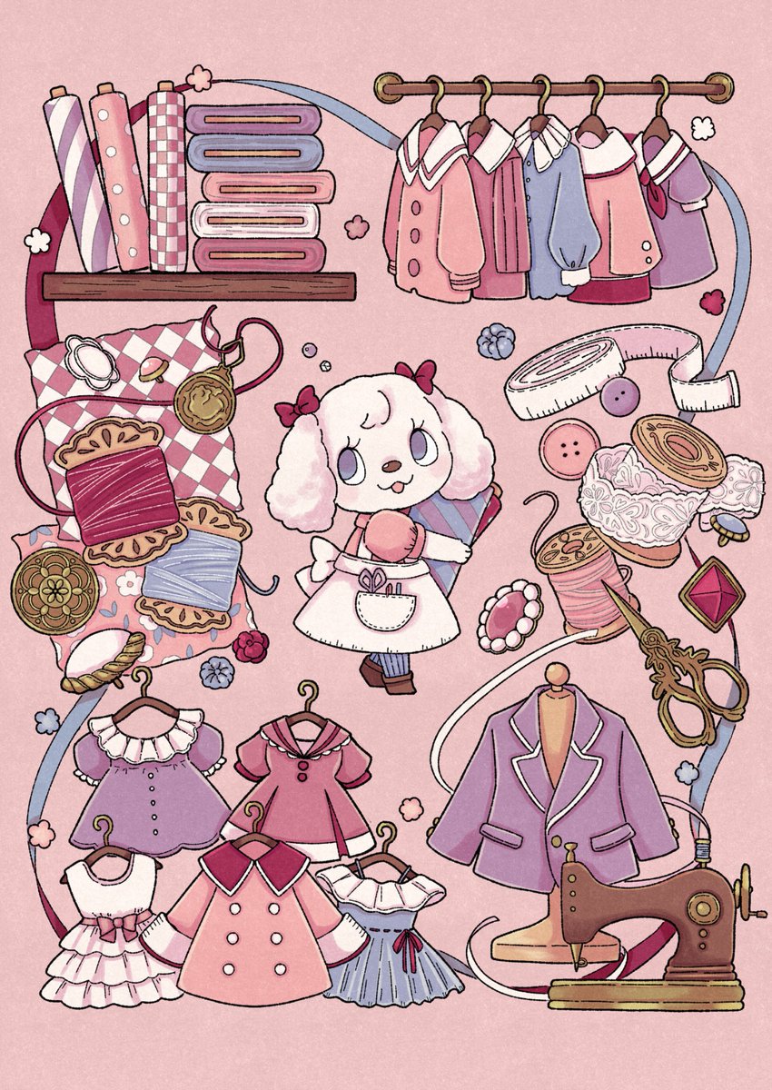 cerikafika's tweet image. 『アコガレ洋装店』
塗り絵用イラスト7枚目！
オーダメイドのお洋服を仕立ててくれるお店です✨
#イラスト
#illustration