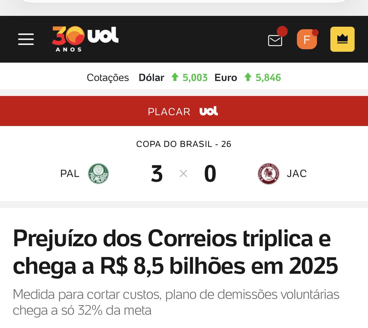 Tudo dentro da máxima normalidade:
Porco Goleando e o PT destruindo o Brasil. 
Presidente Bolsonaro feliz com o seu time e triste pelo Povo Brasileiro. 
Ele cansou de avisar. 
“Eles vão sentir saudades de nós”. 
Fique firme Presidente ⁦<a href="/jairbolsonaro/">Jair M. Bolsonaro</a>⁩ o Brasil te AMA.