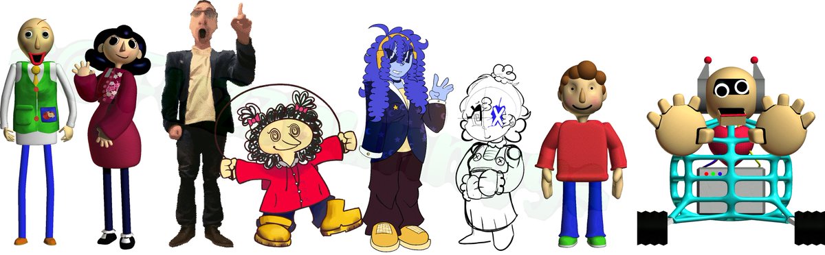 its here and its beautiful. First prize Redesign for my BALDI AU