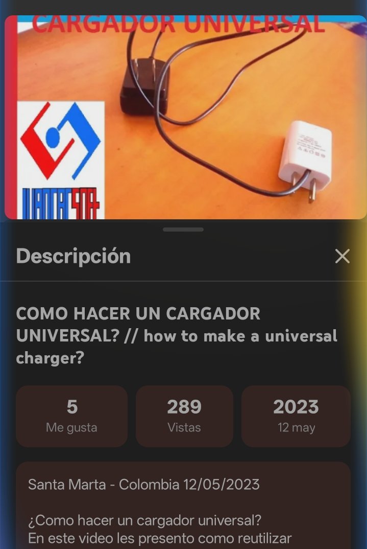 juancarsoft's tweet photo. @juancarsoft  
Les presento un vídeo en donde reutiliza partes de dos cargadores que quedaron en desuso, para convertirlo en un cargador universal casero.

https://t.co/wYfbrfm4Xx
#fit  #juancarsoft #colombia #viral https://t.co/93h2lHqFd5