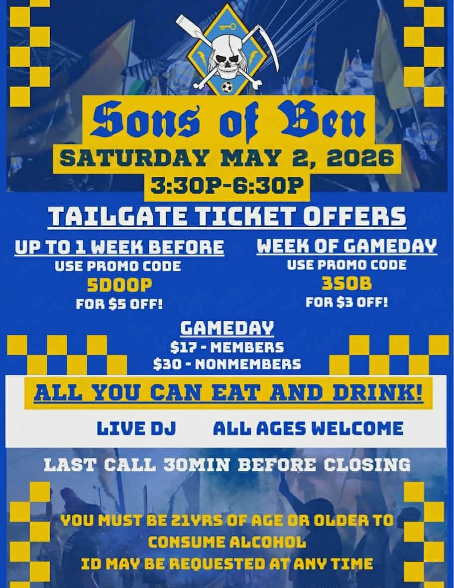 SonsofBen's tweet image. Hey there you SoB's!

We face Nashville on May 2nd for Star Wars night. We need U to help us rally the resistance! We need volunteers pre-game at the tailgate, inside the game, and other help outside of gamedays. We need U!

signupgenius.com/go/10C0948A5A7…

givebutter.com/2026-05-02-sob…

#Doop