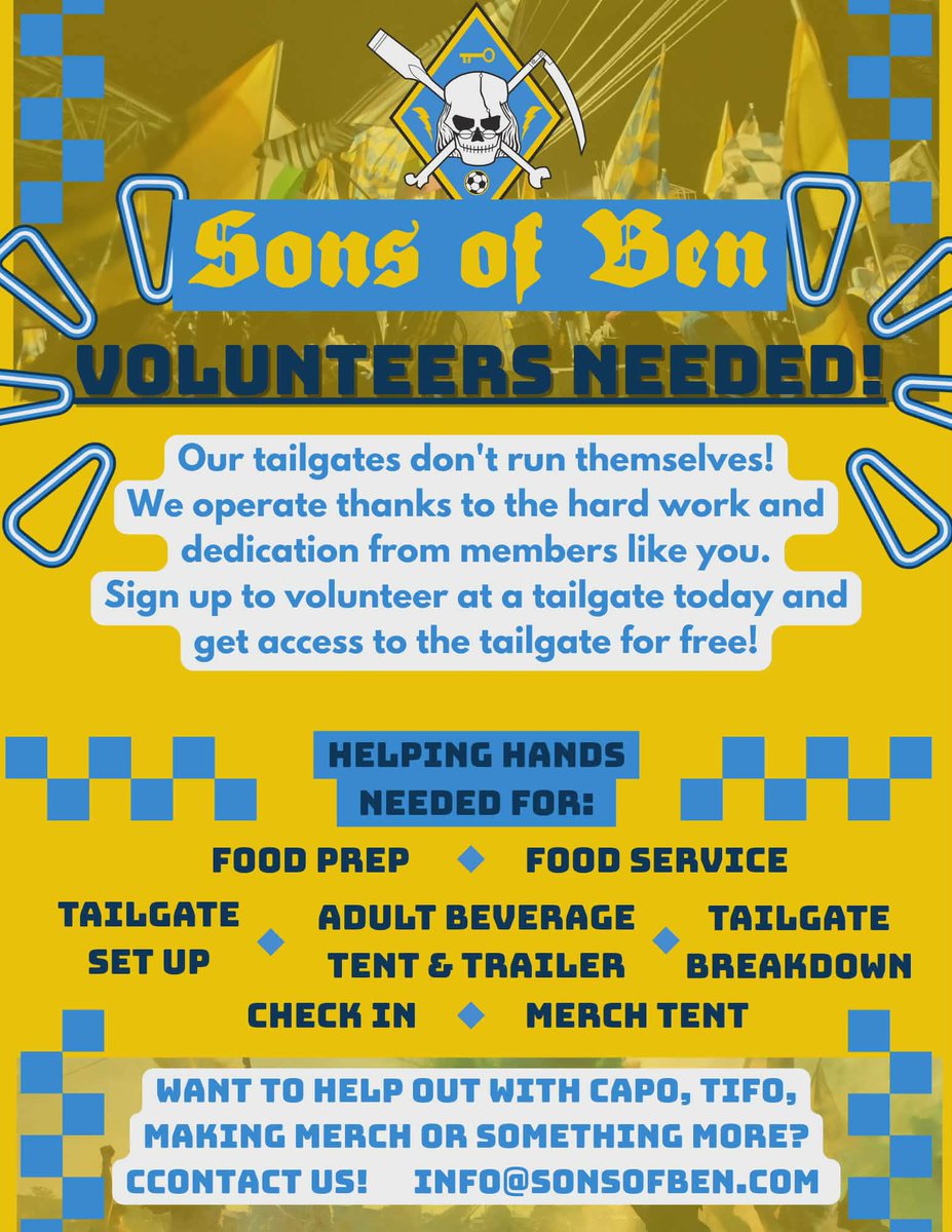 SonsofBen's tweet image. Hey there you SoB's!

We face Nashville on May 2nd for Star Wars night. We need U to help us rally the resistance! We need volunteers pre-game at the tailgate, inside the game, and other help outside of gamedays. We need U!

signupgenius.com/go/10C0948A5A7…

givebutter.com/2026-05-02-sob…

#Doop