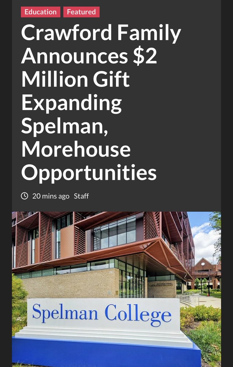TheHBCUAdvocate's tweet image. The full story is available on TheHBCUAdvocate.com
#hbcu #funding #morehouse #spelman #scholarshipopportunities