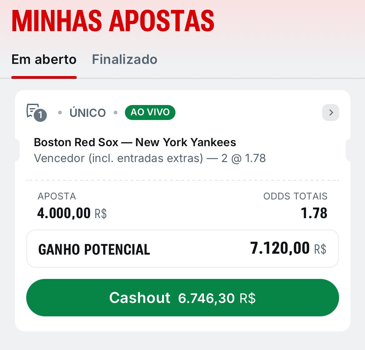 Cash aqui. Satisfeito