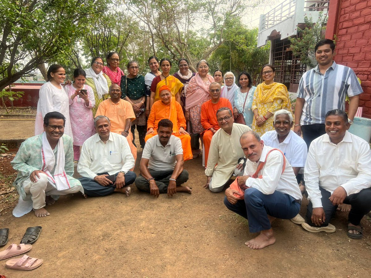 #Swami #Yogatmananda spoke on #God Alone is Real, All Else is Unreal as part of Spiritual Retreat at #Ramakrishna-#Vivekananda #Tapovan, #Chikhali, organized by the #Ramakrishna Math, #Nagpur, #Maharashtra, India