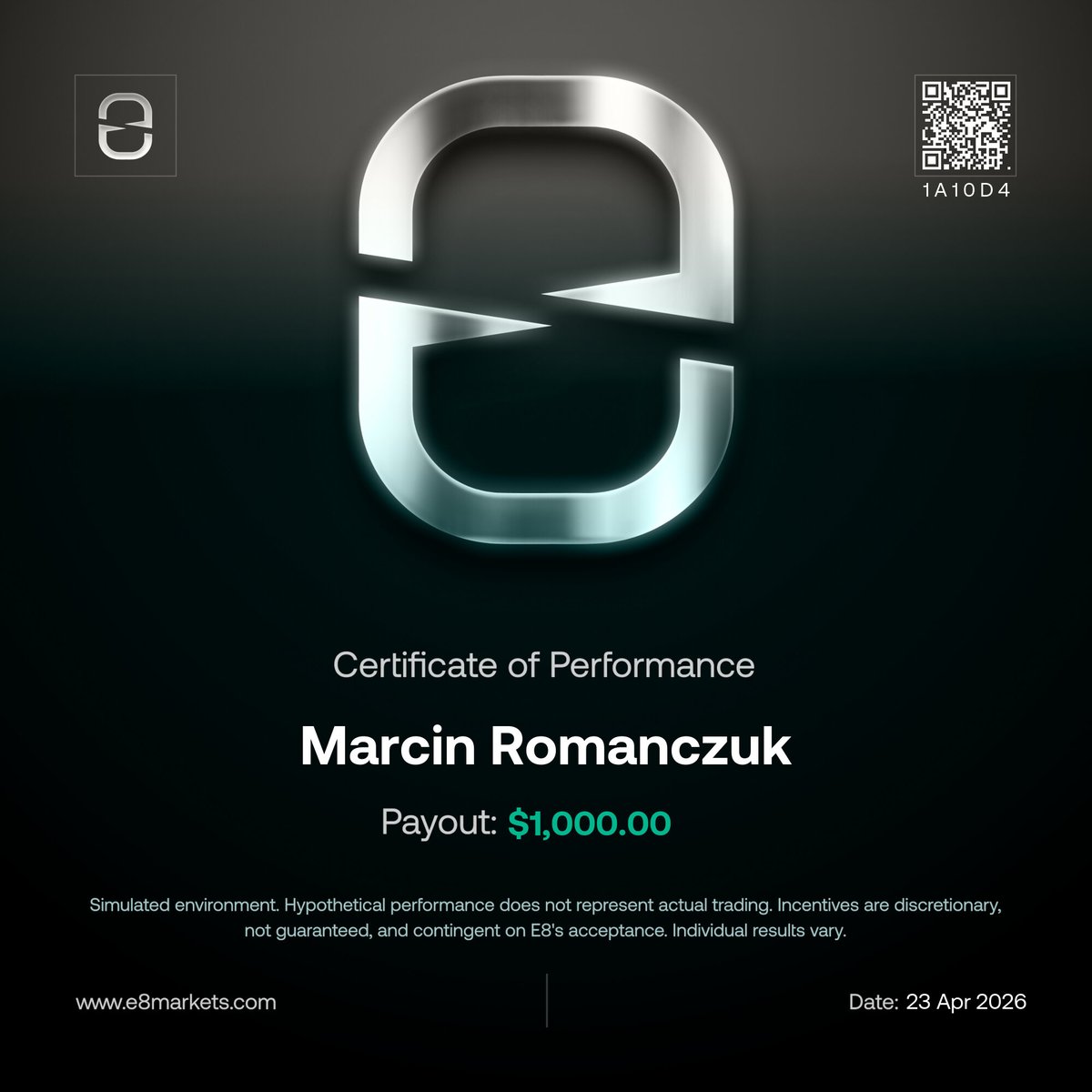 E8 Payouts tweet media