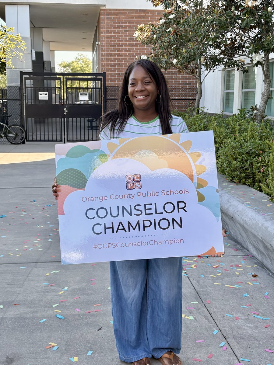 OCPScounselors's tweet photo. Congratulations to Ms. Natalie Only from @drphillips_ocps on her selection as the April  High School Counselor Champion. 🎉 Her kindness, calm presence, and ability to make students feel genuinely supported is second to none. She has positively impacted the culture of her school. https://t.co/mKoMvXliLA