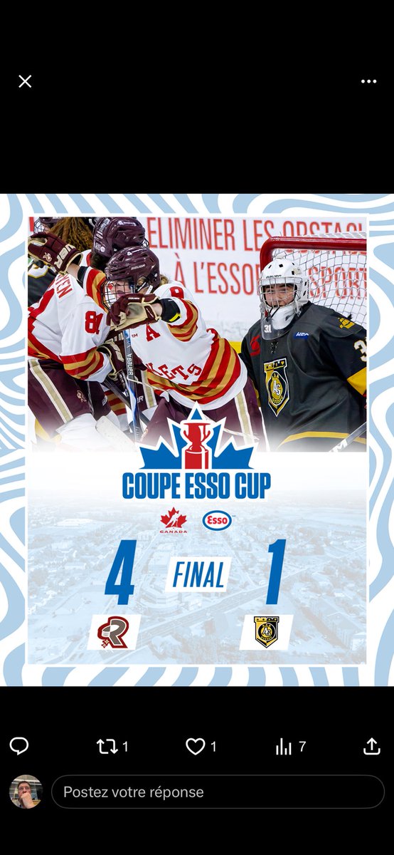 RCFrancois's tweet photo. Les Rockets de Moncton défont les As de Québec 4-1 et se qualifient pour la demi-finale de la Coupe Esso. 
Anabelle Daniel avec 1 but et 2 passes a été l’une des étoiles du match tout comme 
Zoé Allain avec 2 buts.  
Prochain match 19h vendredi à l’UNIplex de Dieppe. https://t.co/VPHr3wvAMX