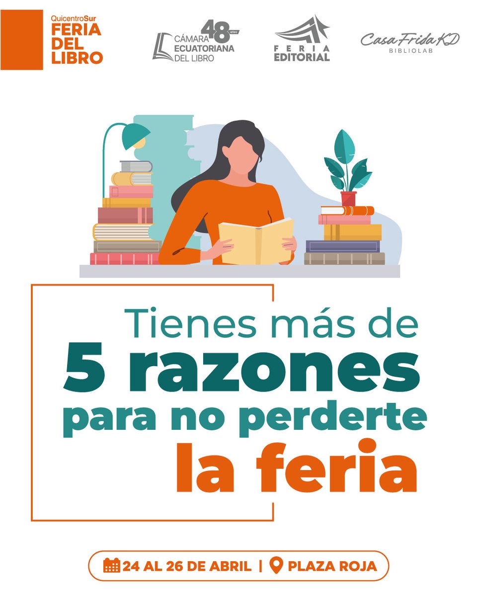 CamaraLibroEC's tweet photo. 📚Mañana empieza la Feria del Libro en Quicentro Sur 📚

Descubre nuevos autores, disfruta de una agenda cultural pensada para todos y déjate inspirar en un ambiente lleno de libros, creatividad y encuentros inolvidables.

https://t.co/dRwAc1N9f0

¡Te esperamos! https://t.co/gD8nhyu4gf