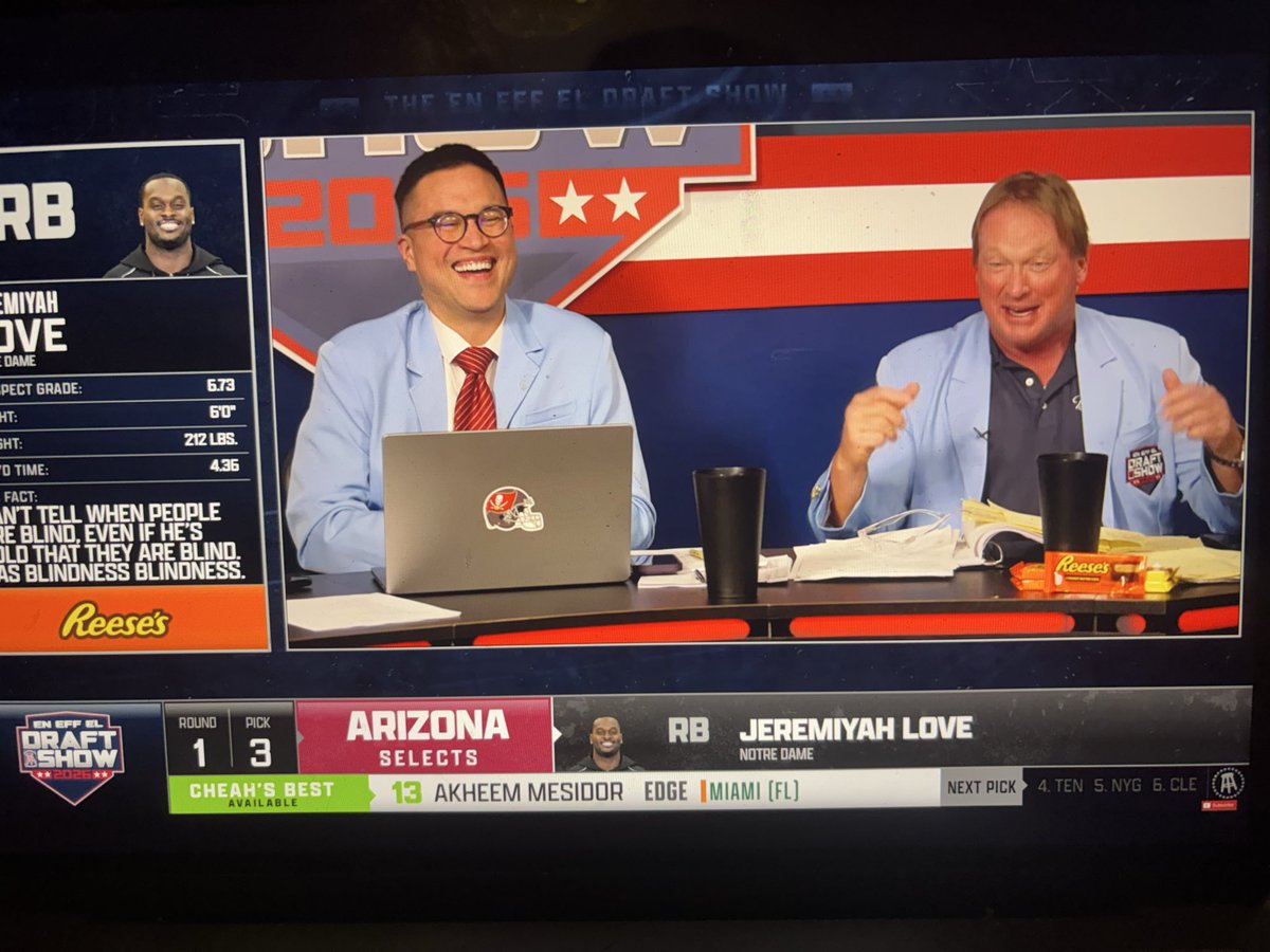 browndogcane's tweet photo. I’d have imposter syndrome sitting next to Gruden but that’s the beauty of @StevenCheah. https://t.co/NUZ9u9B7xT