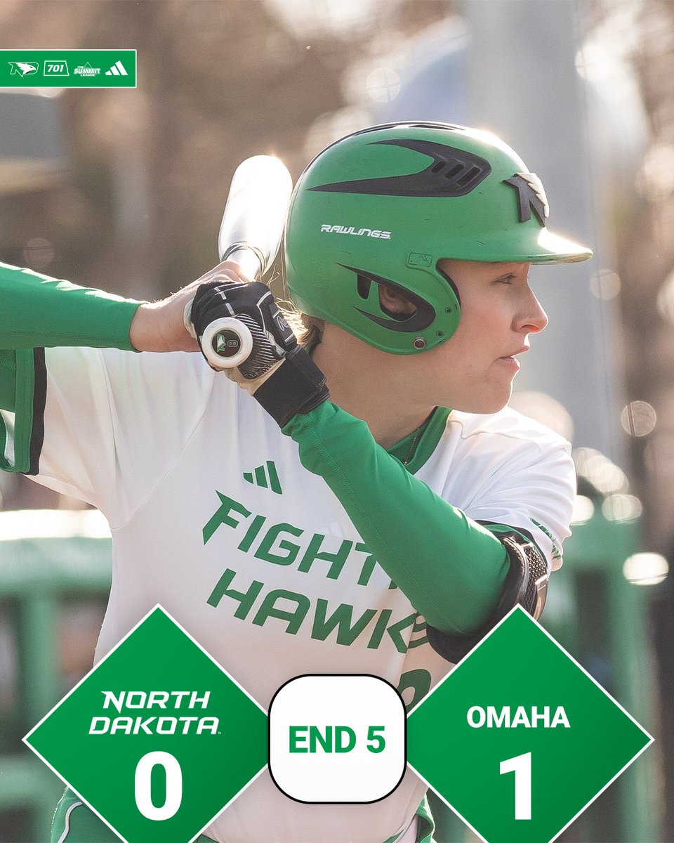 UNDsoftball's tweet image. Through 5

#UNDproud | #LGH