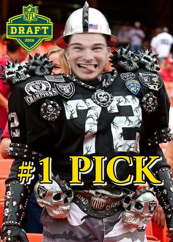 bigcalitex's tweet image. RAIDERS! 💀 The silver and black select Fernando Mendoza with the 1st overall pick!!! #fernandomendoza #nfldraft #nflmemes #raiders #raidernation #nfl