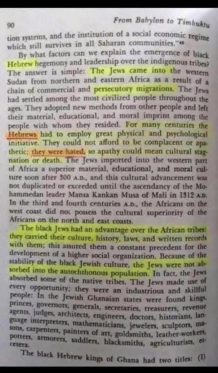 RAISRAEL2's tweet photo. The Negro Jews were more advanced in Africa than the Africans. That’s why they teamed up with the Arabs and Caucasians to sell us into slavery.. but they are a remnant of our people still living in Africa today https://t.co/sLjw1OgnEa
