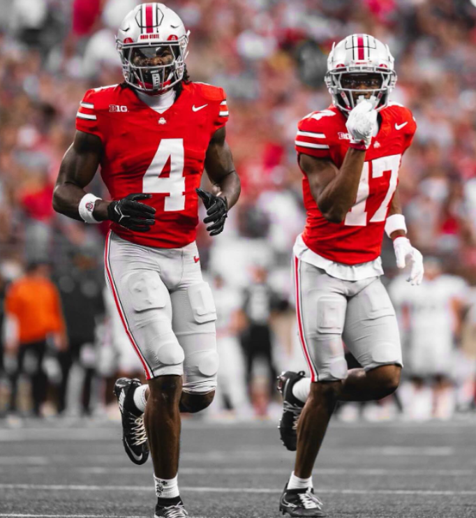 Highest passer rating when targeted among Power Four wide receivers in 2025:

1. Carnell Tate (151.8)
2. Jeremiah Smith (149.3)