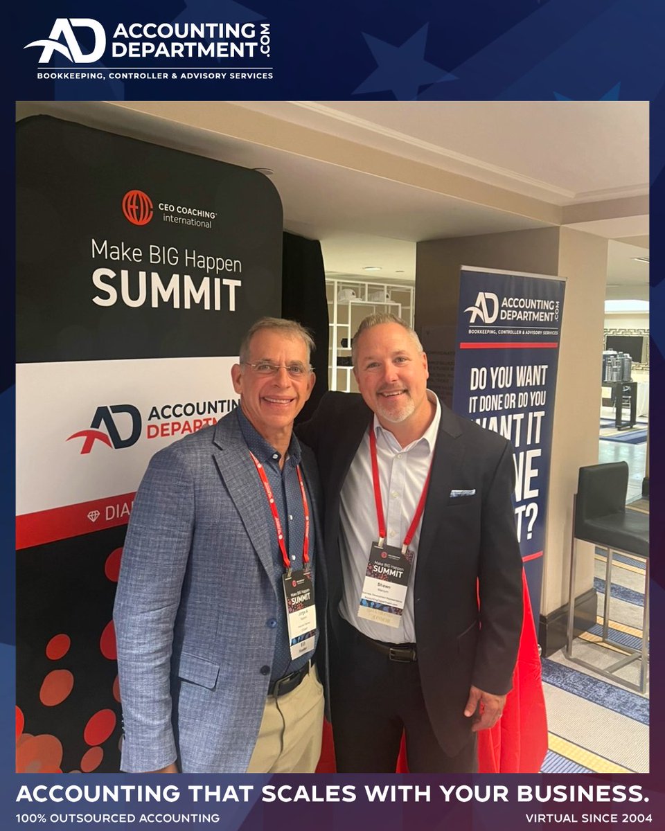 AccountingDept's tweet image. Great catching up with Jorge Nazario from CEGSoft at Make BIG Happen—he stopped by to say how much his team enjoys working with ADC. 🙌

#MakeBigHappen #CEGSoft #ClientLove #OutsourcedAccounting