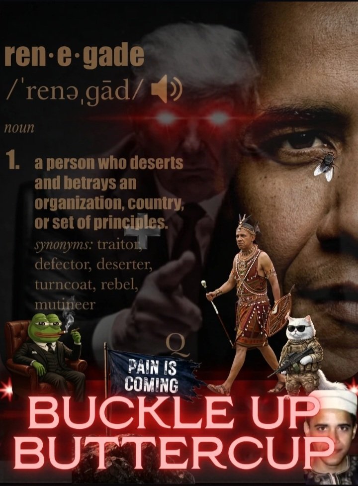 hay4horses75's tweet photo. @AwakenedOutlaw All roads lead to Renegade Obuma!¡!
#CashForTerrorism
#Traitor
#ControlledAsset
#WheresTheBirthCertificate
#LikesHisChildrenYoung
#Renegade 
#WellHung
🐸💥💣💩☠️💩💣💥🐸

. https://t.co/RoSqQHxSuM
