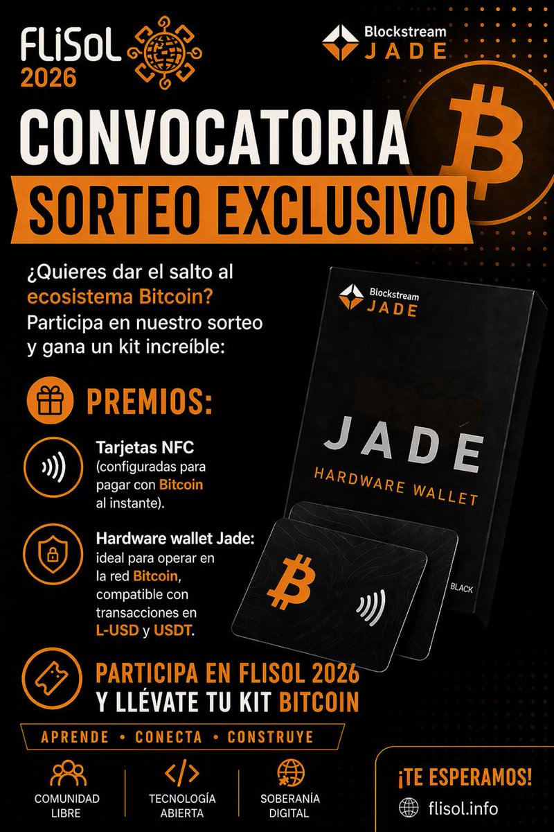 edisbelramirez's tweet photo. 🎉✨️Gran sorteo de Hardware Libre en el #FliSolSanctiSpíritus2026, gracias a la Comunidad Bitcoin de Cuba por sumarse a esta gran fiesta del software libre 

#ComunidadLinuxCuba
#ComunidadBitcoinCuba https://t.co/fl0yw0OZzF