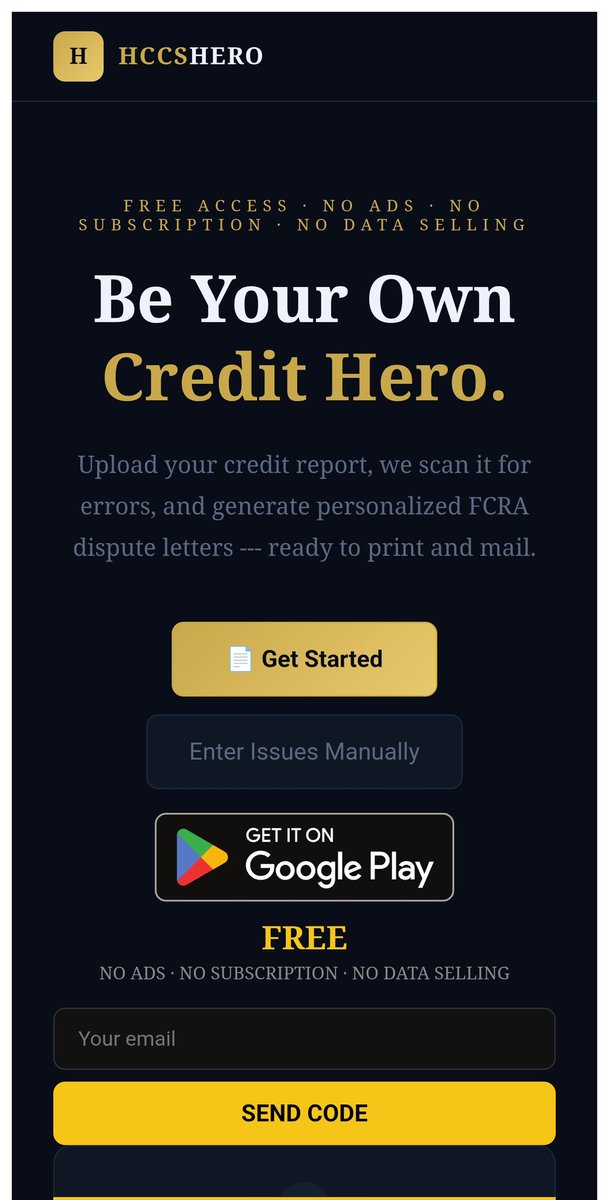 HermanV0929's tweet photo. 🚨 FREE CREDIT TOOL 🚨

No ads. No subscriptions. No data selling.

Upload your credit report, scan for errors, and generate dispute letters instantly.

Take control of your credit.

👉 Check it out &amp; share it

#CreditRepair #FinancialFreedom https://t.co/UIYwF8WquE
