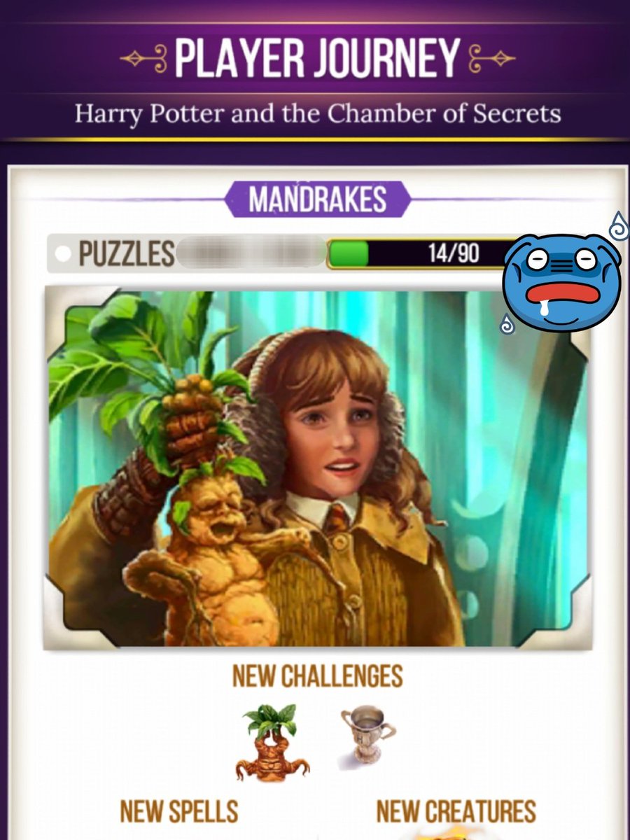 cellswordrin's tweet image. Back at Hogwarts for The Chamber of Secrets chapters 💗um, the thing is 🪴 it's Herbology class with Madam Sprout and it's time to repot the mandrakes... 90 times, oh frig me😂😱  🔈 🔉 🔊 aiyaya🙄 #gamergirl #games #HarryPotter #PuzzlesAndSpells #gamers #GamersUnite #GoodVibes