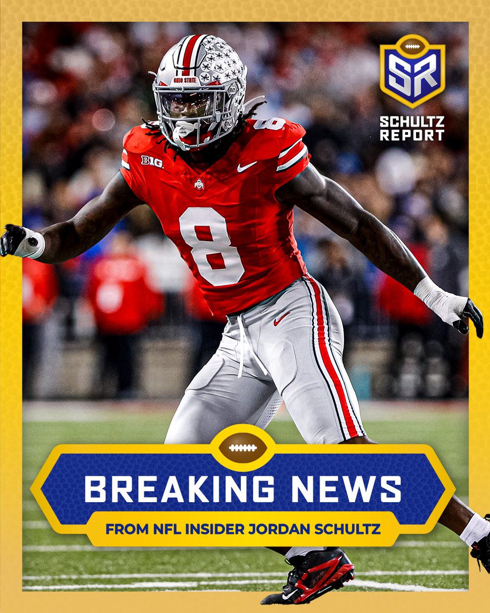 Schultz_Report's tweet image. No. 5 pick is in: #Giants have selected Ohio State pass-rusher Arvell Reese, per sources.