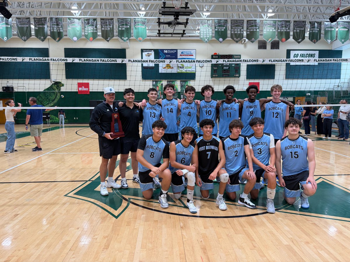 WestBrowardHigh's tweet photo. Congratulations @bobcatboysvb - District Champions! 🏆🔥 

#bobcatnation  @WBPrincipal @DionneSterlingX https://t.co/O9REYaGVEz
