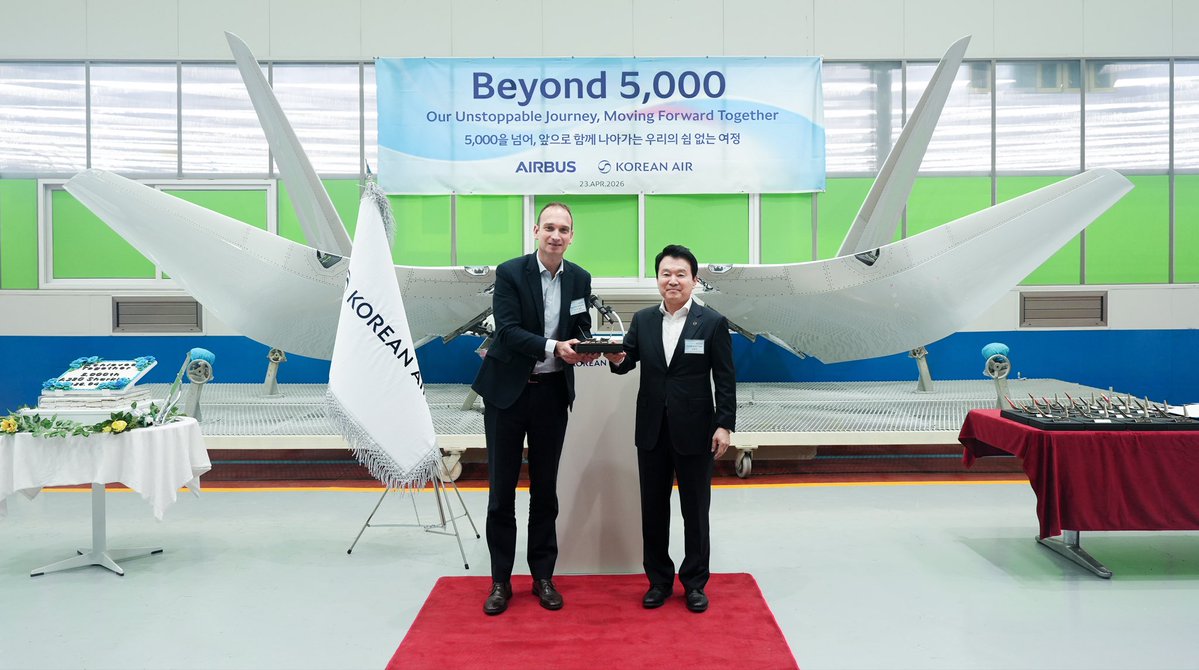 tkalatheef's tweet image. In a major milestone in its aerostructures business, Korean Air has delivered its 5,000th Sharklet to Airbus, the carrier announced Friday. @KoreanAir_KE @AirbusPRESS #Airbus #SouthKorea #airlines #aviation #business #travel