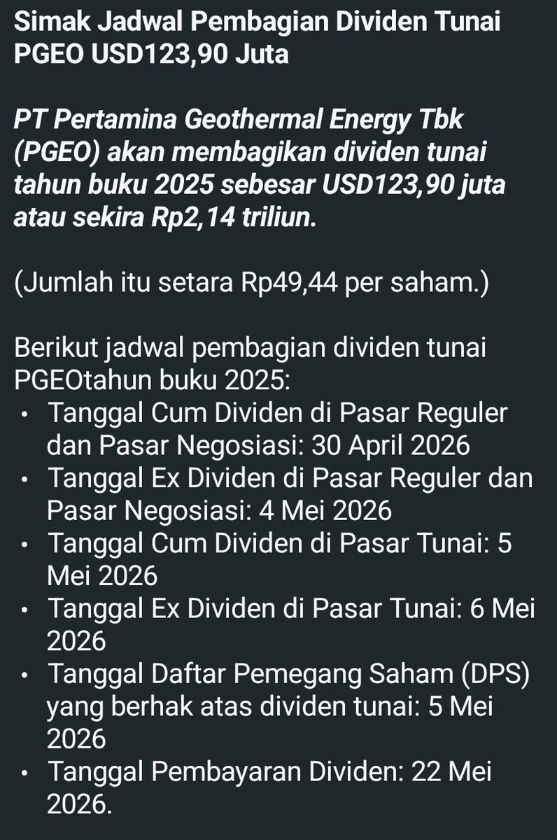 kafeinvestor's tweet image. #kafeinvestor #dividen #pgeo