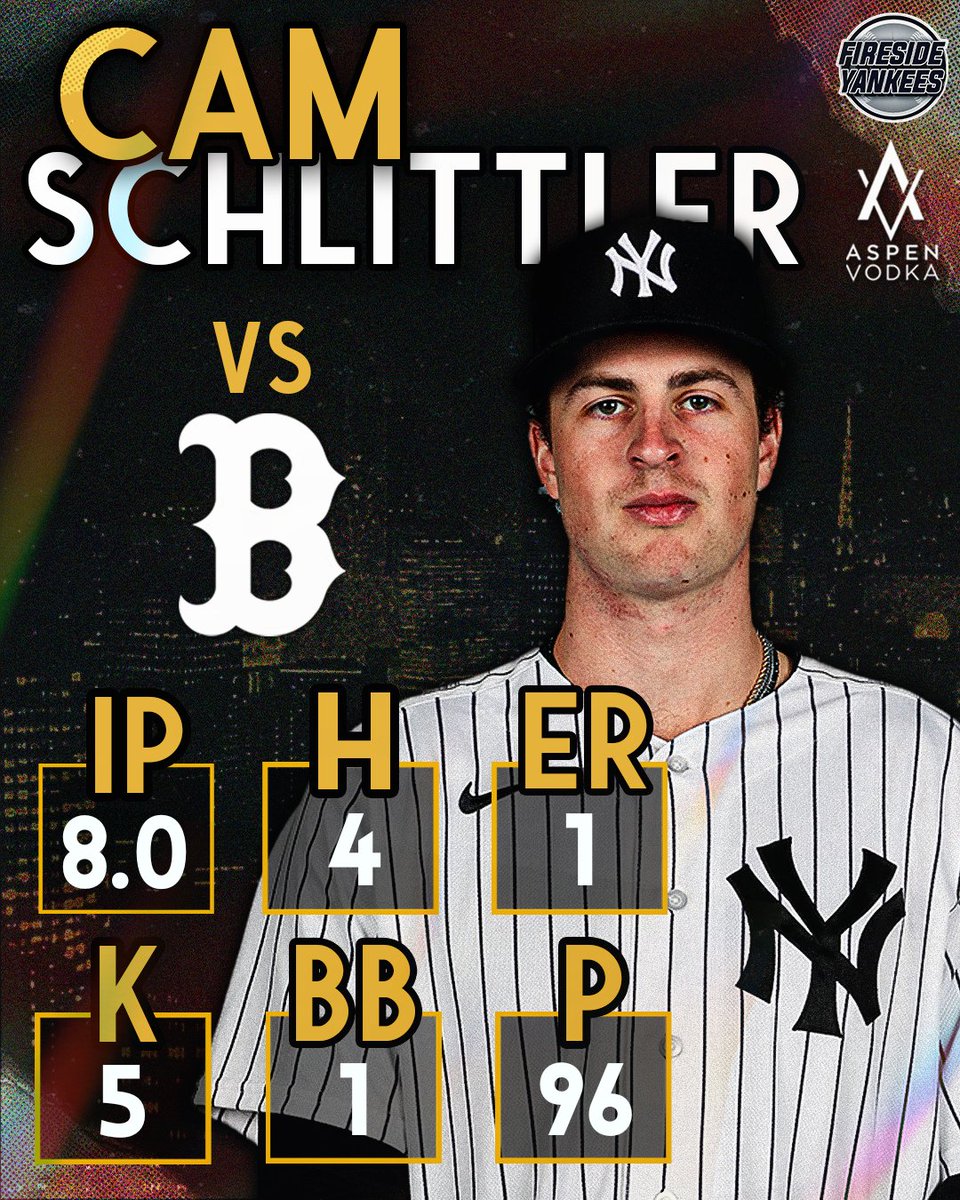FiresideYankees's tweet image. DOMINANCE FOR CAM SCHLITTLER IN FENWAY.

8.0 IP | 4 H | 1 ER | 5 K | 1 BB | 96 P

HIMMMMMMMMMM.

#Yankees