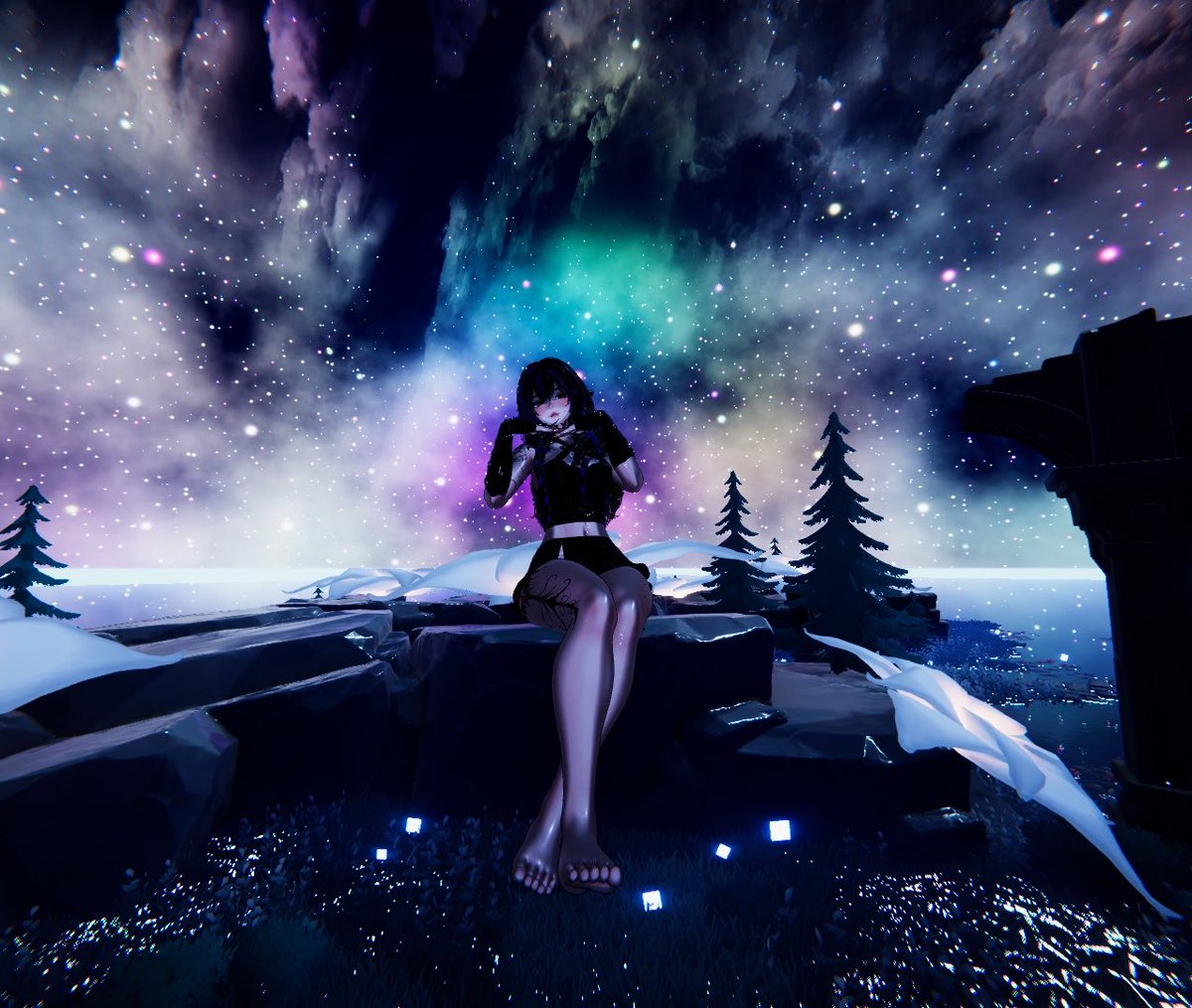 spiderkist's tweet image. isn't the night sky so beautiful? 🥰

#giantess #sizevrchat