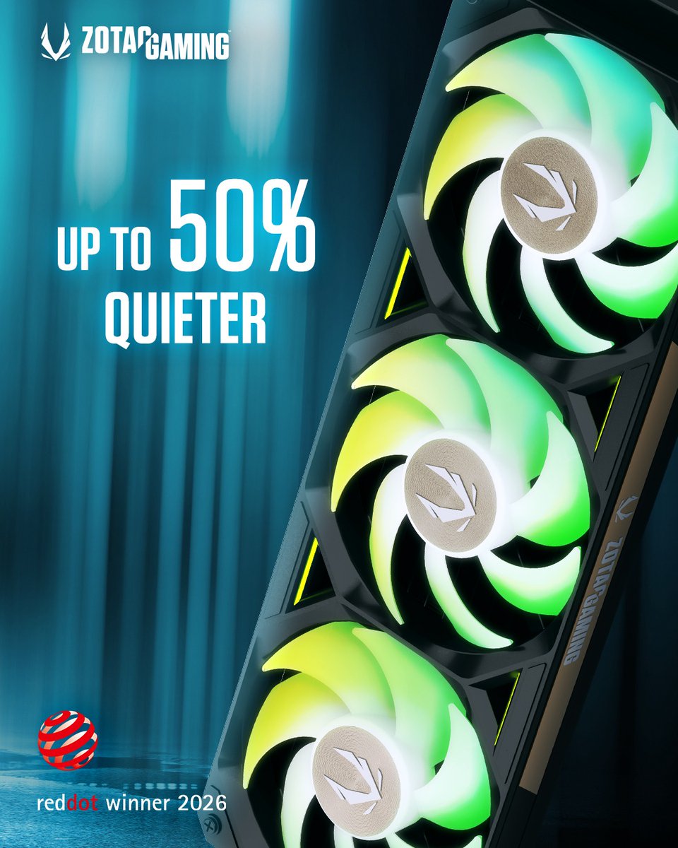ZOTAC_JAPAN's tweet image. 卓越性、受賞！🏆
この度、ZOTAC GAMING GeForce RTX 5090 ArcticStorm AIOがレッドドット賞を受賞しました。
当社初の360mm AIOクーラーを搭載し、卓越した水冷性能を実現した製品です。
高性能なパワーをこれほどクールに表現した製品は他にありません。❄️

#ZOTACGAMING #RTX5090 #RedDotAward