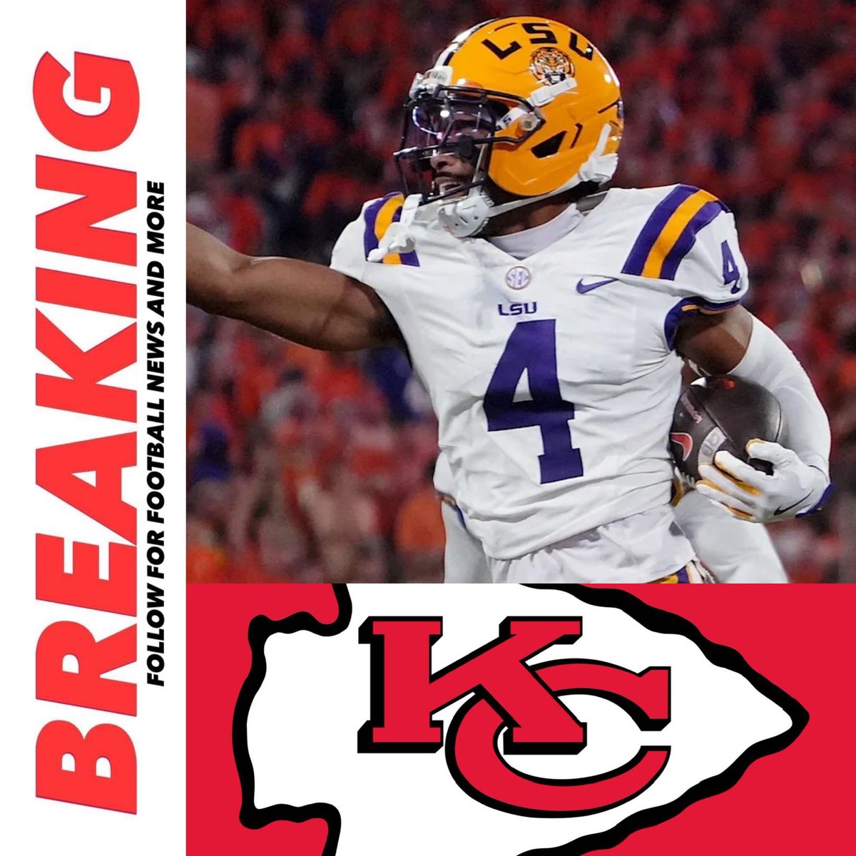 jasrifootball's tweet photo. Chiefs have traded up to 6 with Cleveland and are drafting CB Mansoor Delane https://t.co/RKSvKBPSt6