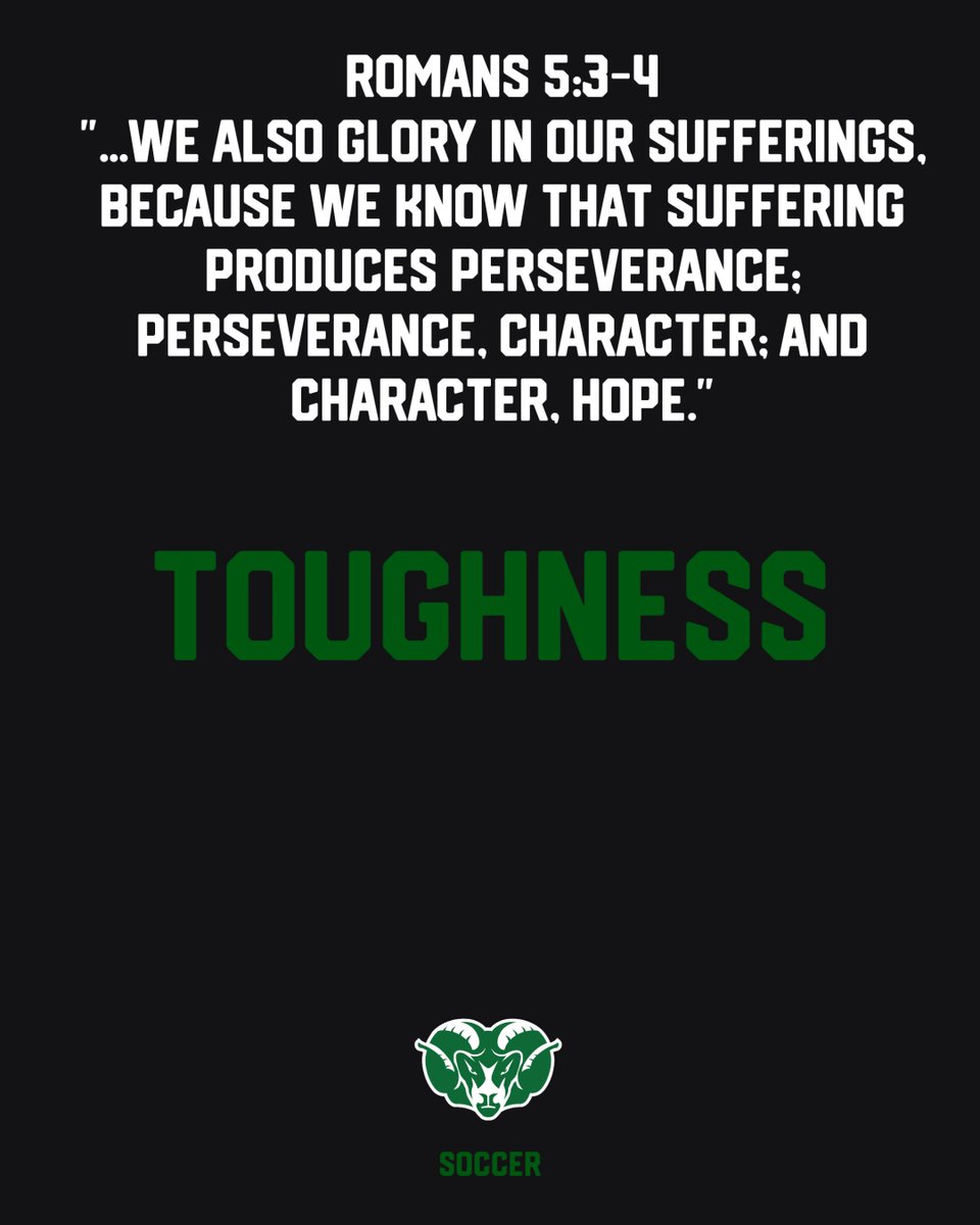 Coach_Boyle's tweet photo. Pillar: TOUGHNESS

Romans 5:3-4

#BadinSoccer #Brotherhood

@BadinMensSoccer https://t.co/sj65HAmJz8