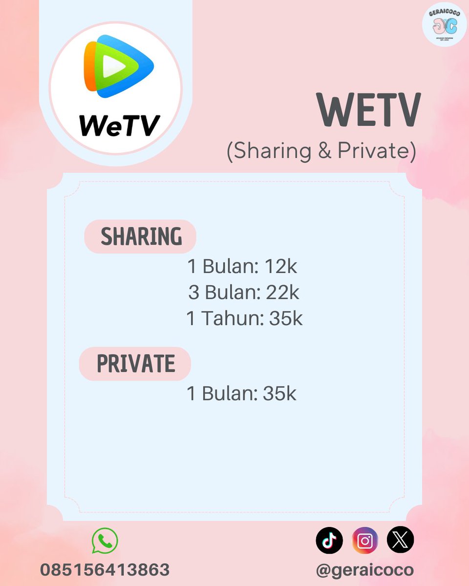 jual netflix, disney+, spotify | sewa upgrade zoom tweet media