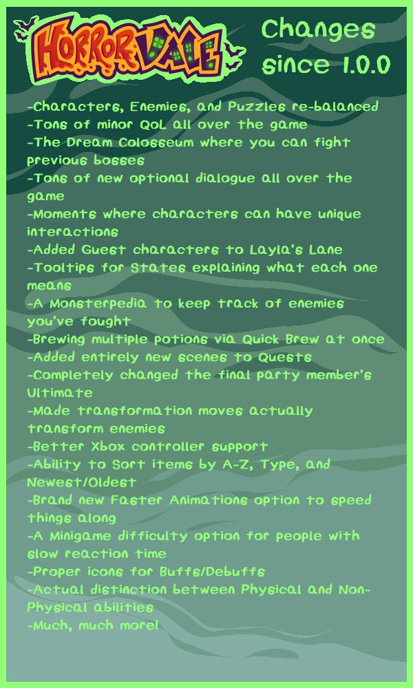 Been a while since you played HorrorVale, or maybe just looking for an opportunity for a replay? Let's take a look at every major feature added to the game since it first launched in October 2024!!!